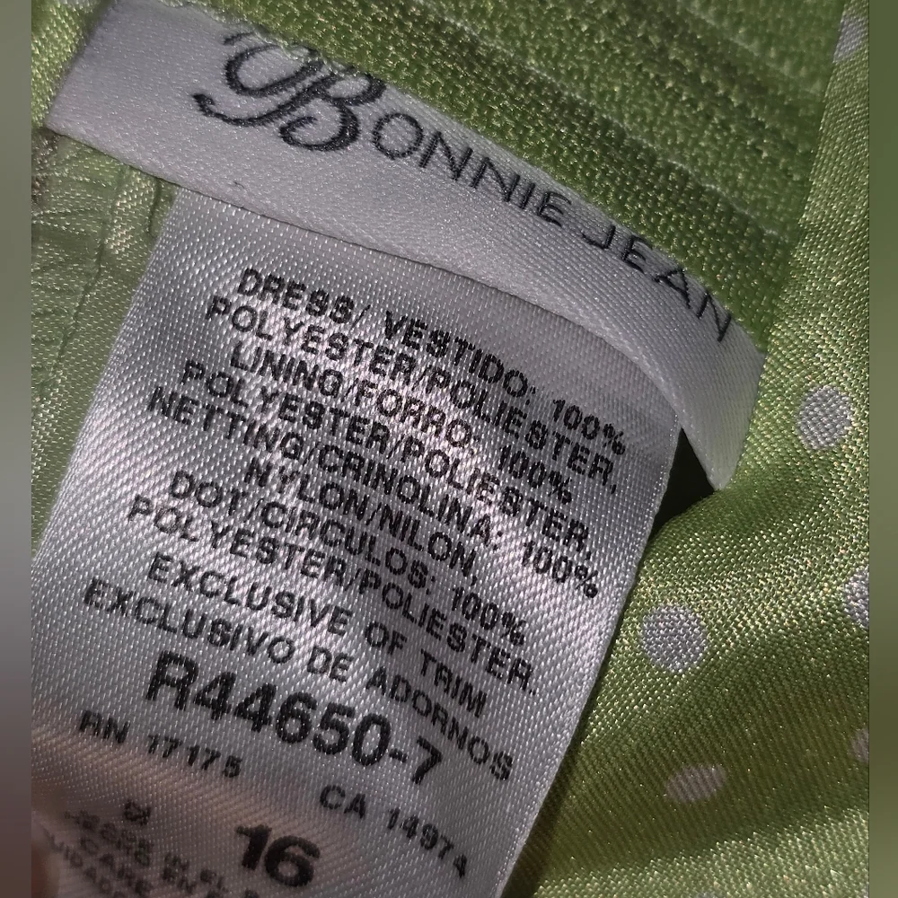 Bonnie Jean Green‎ Floral Party Dress Girls Size 16
